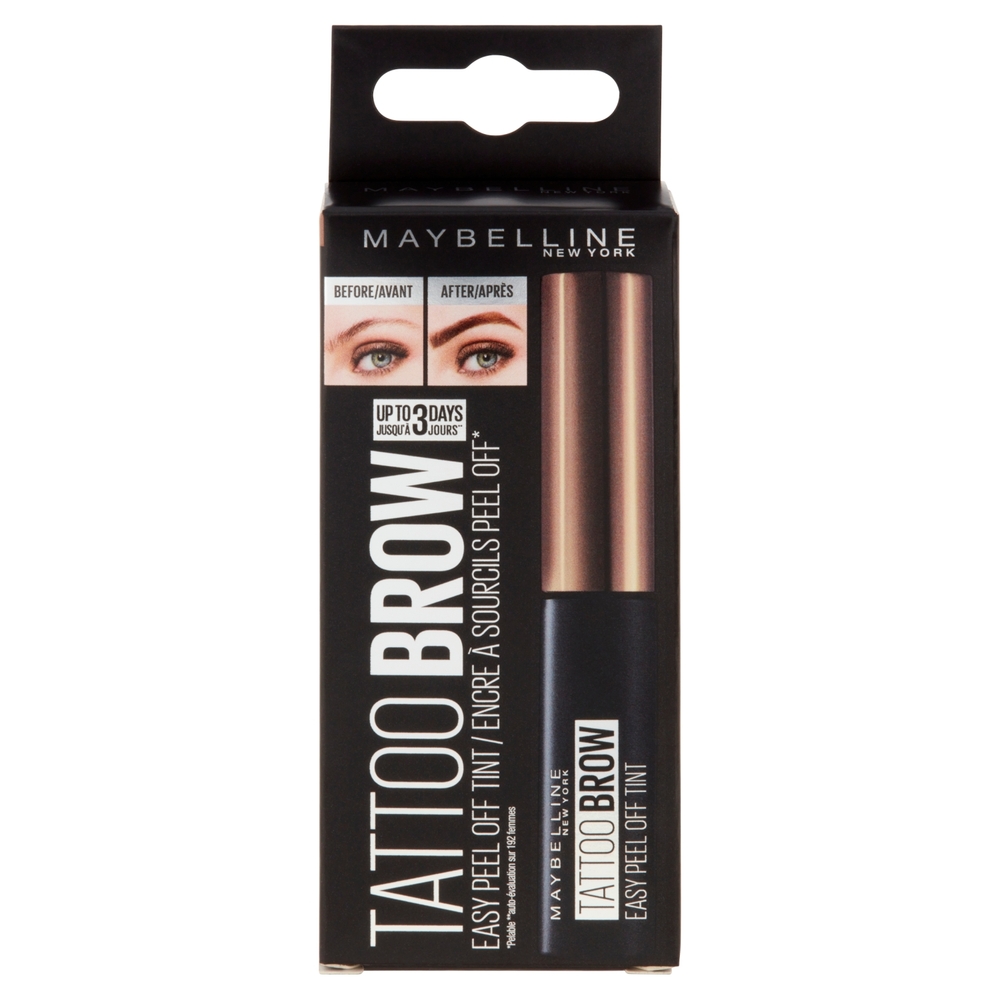 Maybelline New York Tinta per Sopracciglia Peel-off Tattoo Brow, Dura fino a 3 Giorni, Light Brown